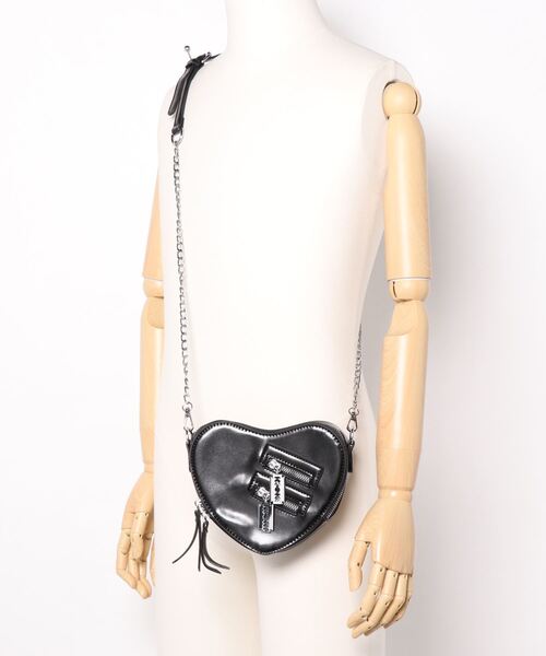 Passion（パッション）の「ハート　ショルダーバッグ（ショルダーバッグ・レディース・ブラック/ブラウン/レッド/ライトグリーン/ホワイト・FREE）」の8枚目の写真