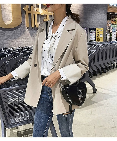 Passion（パッション）の「ハート　ショルダーバッグ（ショルダーバッグ・レディース・ブラック/ブラウン/レッド/ライトグリーン/ホワイト・FREE）」の3枚目の写真