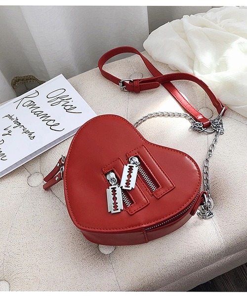 Passion（パッション）の「ハート　ショルダーバッグ（ショルダーバッグ・レディース・ブラック/ブラウン/レッド/ライトグリーン/ホワイト・FREE）」の18枚目の写真