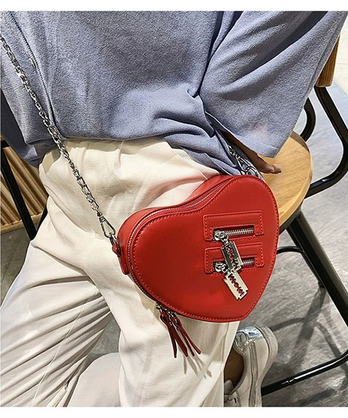 Passion（パッション）の「ハート　ショルダーバッグ（ショルダーバッグ・レディース・ブラック/ブラウン/レッド/ライトグリーン/ホワイト・FREE）」の19枚目の写真