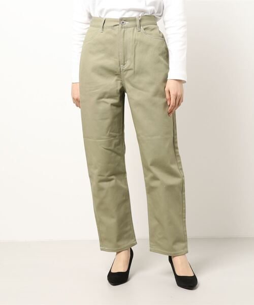 ehka sopo（エヘカソポ）の「カツラギ／デニムパンツ（デニムパンツ・レディース・ネイビー/オフホワイト/グリーン・ﾌﾘ-）」の3枚目の写真