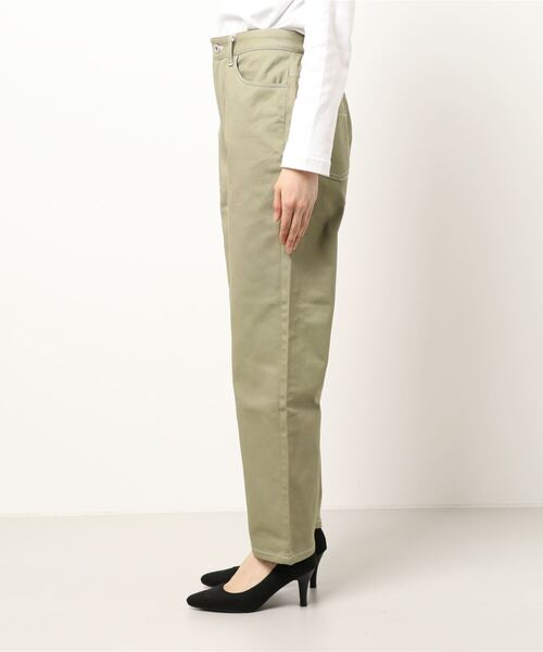 ehka sopo（エヘカソポ）の「カツラギ／デニムパンツ（デニムパンツ・レディース・ネイビー/オフホワイト/グリーン・ﾌﾘ-）」の4枚目の写真