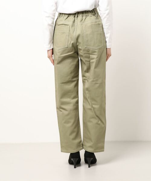 ehka sopo（エヘカソポ）の「カツラギ／デニムパンツ（デニムパンツ・レディース・ネイビー/オフホワイト/グリーン・ﾌﾘ-）」の5枚目の写真