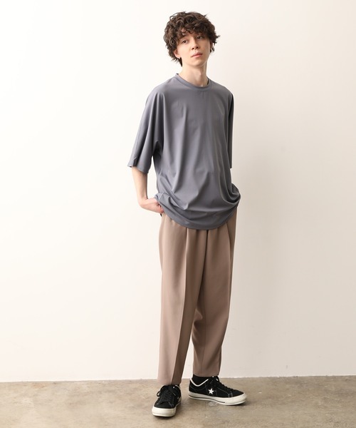 JUNRED（ジュンレッド）の「ドルマンBIG TEE（Tシャツ/カットソー・メンズ・ベージュ/グレー/ブルー系その他4/ブラック・S/M/L）」の13枚目の写真