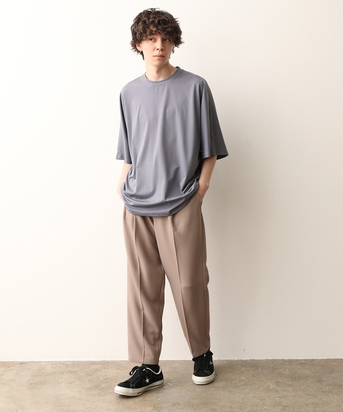 JUNRED（ジュンレッド）の「ドルマンBIG TEE（Tシャツ/カットソー・メンズ・ベージュ/グレー/ブルー系その他4/ブラック・S/M/L）」の11枚目の写真