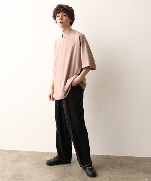 JUNRED（ジュンレッド）の「ドルマンBIG TEE（Tシャツ/カットソー・メンズ・ベージュ/グレー/ブルー系その他4/ブラック・S/M/L）」の22枚目の写真