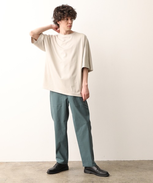 JUNRED（ジュンレッド）の「ドルマンBIG TEE（Tシャツ/カットソー・メンズ・ベージュ/グレー/ブルー系その他4/ブラック・S/M/L）」の12枚目の写真