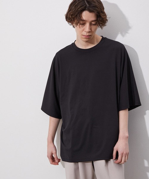 JUNRED（ジュンレッド）の「ドルマンBIG TEE（Tシャツ/カットソー・メンズ・ベージュ/グレー/ブルー系その他4/ブラック・S/M/L）」の5枚目の写真
