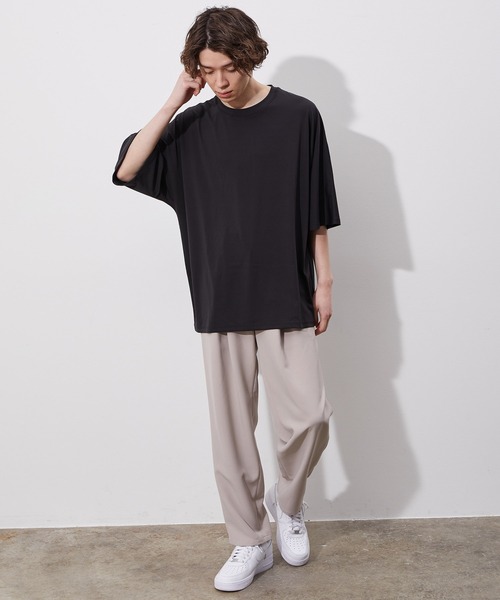 JUNRED（ジュンレッド）の「ドルマンBIG TEE（Tシャツ/カットソー・メンズ・ベージュ/グレー/ブルー系その他4/ブラック・S/M/L）」の7枚目の写真