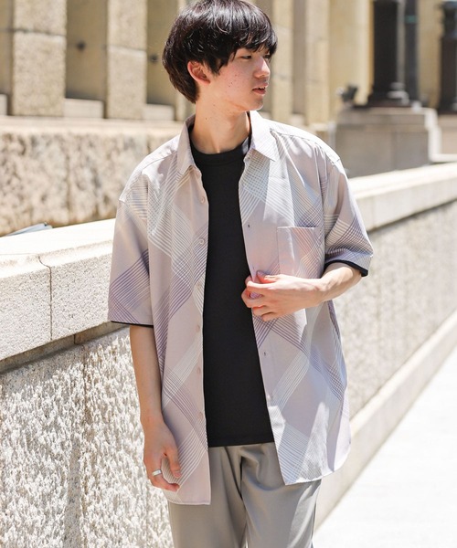 SENSE OF PLACE by URBAN RESEARCH（センスオブプレイスバイアーバンリサーチ）の「リネンライクレギュラーカラーシャツ（シャツ/ブラウス・メンズ・グリーン系その他/ピンク系その他/チャコールグレー/ピンク/アイボリー/ブラウン/ミント/ブルー・X-LARGE/MEDIUM/LARGE）」の9枚目の写真