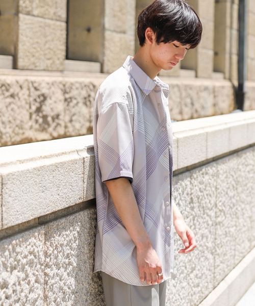 SENSE OF PLACE by URBAN RESEARCH（センスオブプレイスバイアーバンリサーチ）の「リネンライクレギュラーカラーシャツ（シャツ/ブラウス・メンズ・グリーン系その他/ピンク系その他/チャコールグレー/ピンク/アイボリー/ブラウン/ミント/ブルー・X-LARGE/MEDIUM/LARGE）」の10枚目の写真