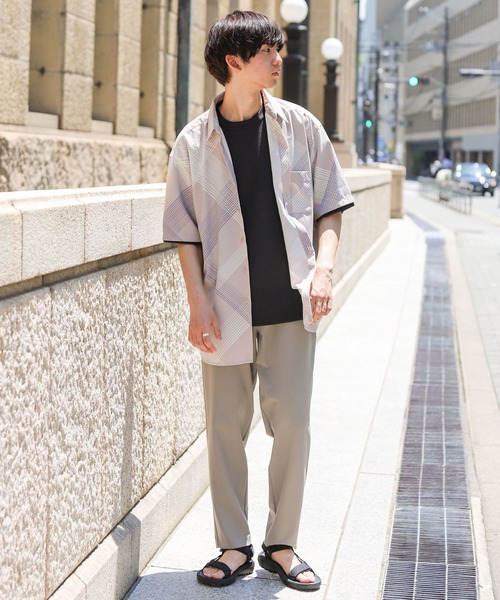 SENSE OF PLACE by URBAN RESEARCH（センスオブプレイスバイアーバンリサーチ）の「リネンライクレギュラーカラーシャツ（シャツ/ブラウス・メンズ・グリーン系その他/ピンク系その他/チャコールグレー/ピンク/アイボリー/ブラウン/ミント/ブルー・X-LARGE/MEDIUM/LARGE）」の11枚目の写真