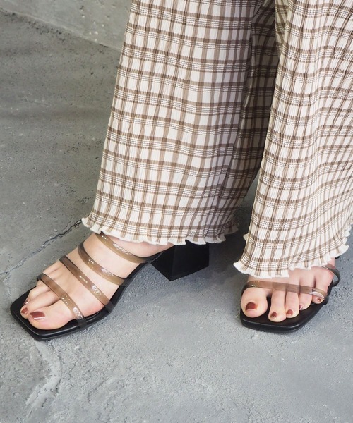 tiptop（ティップトップ）の「2021SS クリアコードサンダル（サンダル・レディース・ブラック/ライトグリーン/ライトベージュ・M/L）」の4枚目の写真