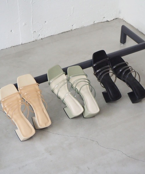 tiptop（ティップトップ）の「2021SS クリアコードサンダル（サンダル・レディース・ブラック/ライトグリーン/ライトベージュ・M/L）」の5枚目の写真