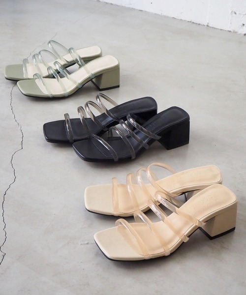 tiptop（ティップトップ）の「2021SS クリアコードサンダル（サンダル・レディース・ブラック/ライトグリーン/ライトベージュ・M/L）」の6枚目の写真