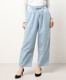 Samansa Mos2 blue | デニムワイドパンツ(デニムパンツ)