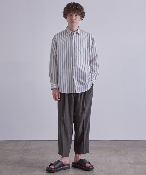 JUNRED(ジュンレッド)の「先染めストライプシャツ(シャツ/ブラウス・メンズ・ブルー系その他4/ホワイト/グリーン・L/LL/M)」の14枚目の写真