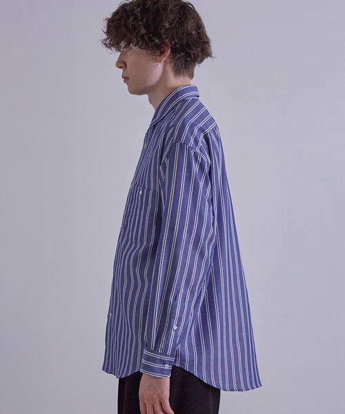 JUNRED(ジュンレッド)の「先染めストライプシャツ(シャツ/ブラウス・メンズ・ブルー系その他4/ホワイト/グリーン・L/LL/M)」の20枚目の写真