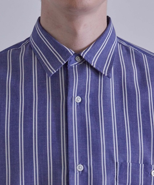 JUNRED(ジュンレッド)の「先染めストライプシャツ(シャツ/ブラウス・メンズ・ブルー系その他4/ホワイト/グリーン・L/LL/M)」の22枚目の写真