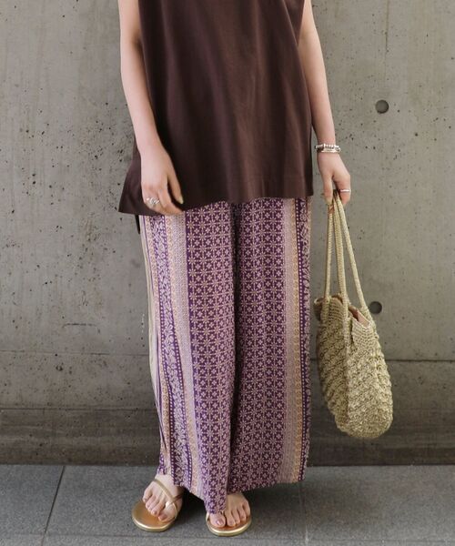 SHIPS any（シップス エニィ）の「SHIPS any: パネル プリント イージー パンツ〈ウォッシャブルアイテム〉◇（その他パンツ・レディース・ネイビー/パープル・ONE SIZE）」の21枚目の写真