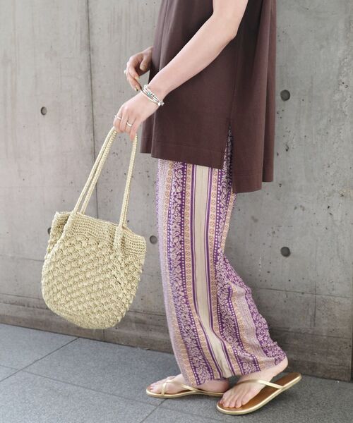 SHIPS any（シップス エニィ）の「SHIPS any: パネル プリント イージー パンツ〈ウォッシャブルアイテム〉◇（その他パンツ・レディース・ネイビー/パープル・ONE SIZE）」の22枚目の写真