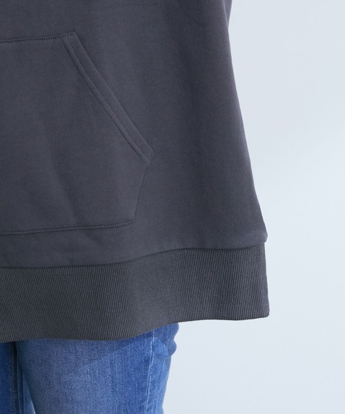 VIS(ビス)の「【WEB限定】ミニ裏毛フレンチスリーブパーカー(パーカー・レディース・オフホワイト/スミクロ/ブルー系その他6・FREE)」の11枚目の写真