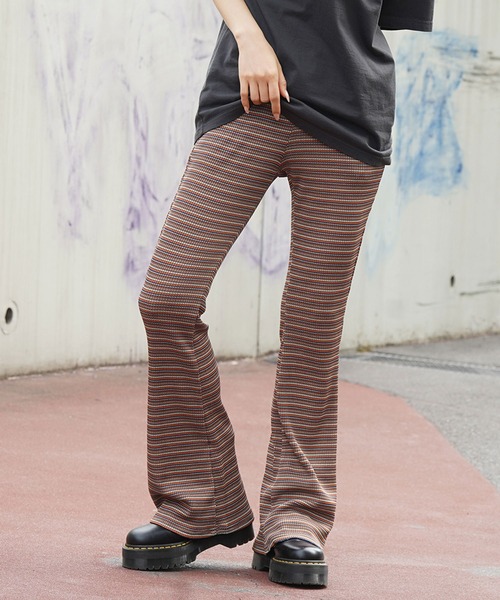 X-girl（エックスガール）の「EASY FLARE PANTS（その他パンツ・レディース・ライトブルー/ブラック/オレンジ・S/M/XS）」の3枚目の写真