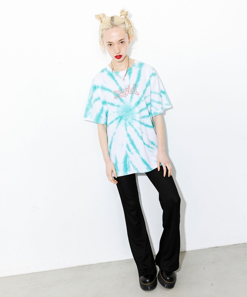 X-girl（エックスガール）の「EASY FLARE PANTS（その他パンツ・レディース・ライトブルー/ブラック/オレンジ・S/M/XS）」の16枚目の写真