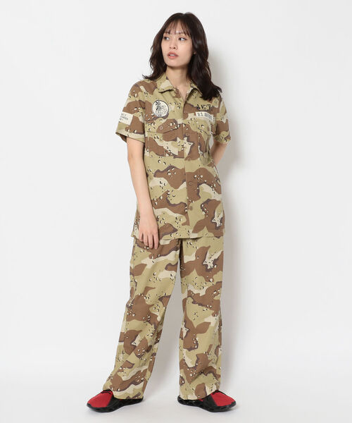 AVIREX（アヴィレックス）の「リラックスイージーパンツ/ RELAX EASY PANTS（その他パンツ・レディース・グリーン系カモフラージュ/Nat・FREE）」の10枚目の写真