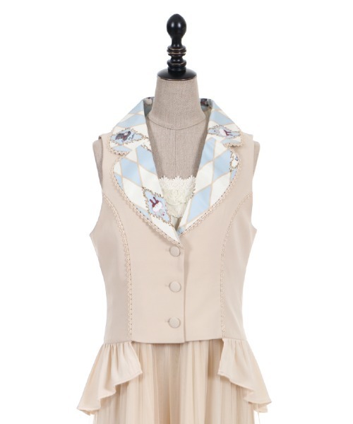 axes femme（アクシーズファム）の「ダイヤ柄ベスト（ベスト