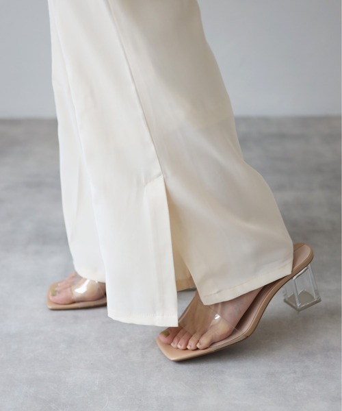 4youstory（フォーユーストーリー）の「薄エステルツイルカラーフレアパンツ（その他パンツ・レディース・オフホワイト/イエロー/オレンジ/グリーン・FREE）」の12枚目の写真