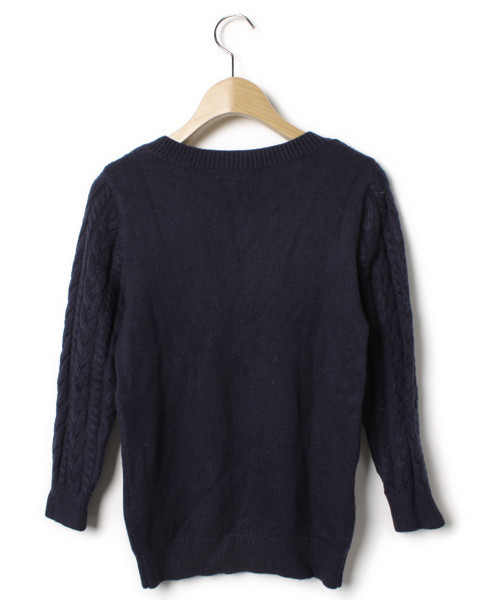 H&M（エイチ・アンド・エム）の「長袖ニット（ニット/セーター・レディース・ネイビー・X-SMALL）」の2枚目の写真