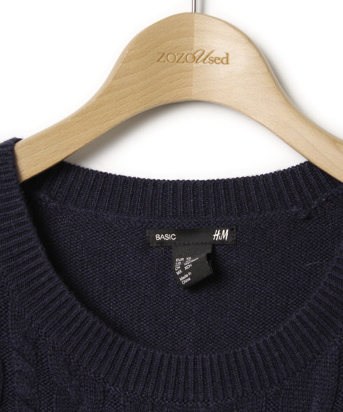 H&M（エイチ・アンド・エム）の「長袖ニット（ニット/セーター・レディース・ネイビー・X-SMALL）」の3枚目の写真