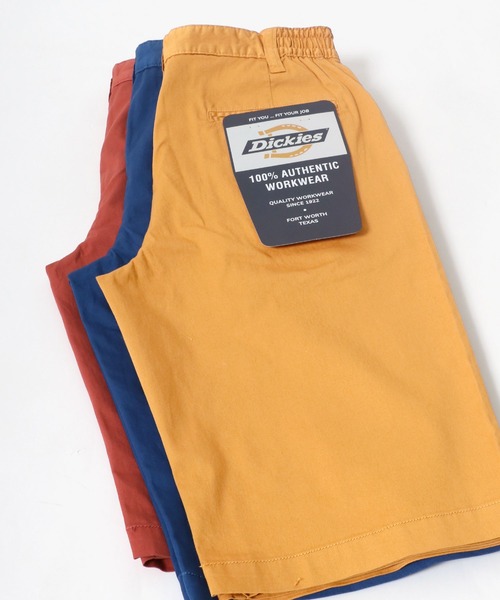 Dickies（ディッキーズ）の「Dickies（ディッキーズ）ストレッチツイルショーツ/ハーフパンツ/カラーパンツ（チノパンツ・メンズ・ブラック/ベージュ/ネイビー/ブルー/マスタード/カーキオリーブ/レッド系・M/L/XL）」の7枚目の写真