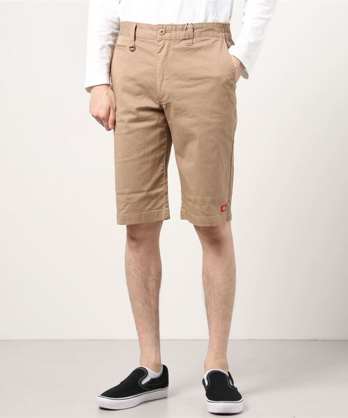 Dickies（ディッキーズ）の「Dickies（ディッキーズ）ストレッチツイルショーツ/ハーフパンツ/カラーパンツ（チノパンツ・メンズ・ブラック/ベージュ/ネイビー/ブルー/マスタード/カーキオリーブ/レッド系・M/L/XL）」の20枚目の写真