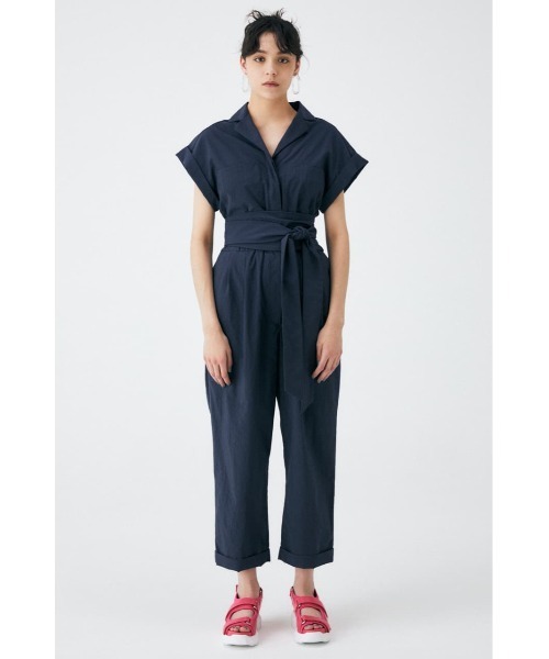 【美品】moussy マウジー CORSETSTRAPDENIM ジャンプスーツ セール】CORSET STRAP DENIM ジャンプスーツ（つなぎ