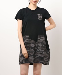 AVIREX | AVIREX/アヴィレックス/コットンウーヴン コントラストパネルドレス/ COTTON WOVEN CONTRAST PANEL DRESS(ワンピース)