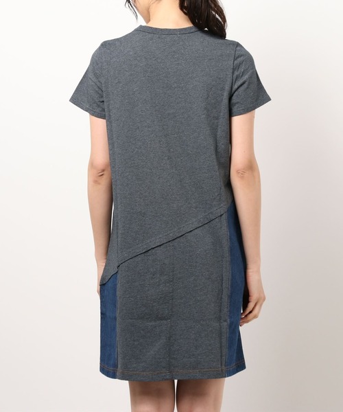 AVIREX（アヴィレックス）の「AVIREX/アヴィレックス/コットンウーヴン コントラストパネルドレス/ COTTON WOVEN CONTRAST PANEL DRESS（ワンピース・レディース・ブラック/オリーブ/チャコール・SMALL/MEDIUM/LARGE）」の7枚目の写真