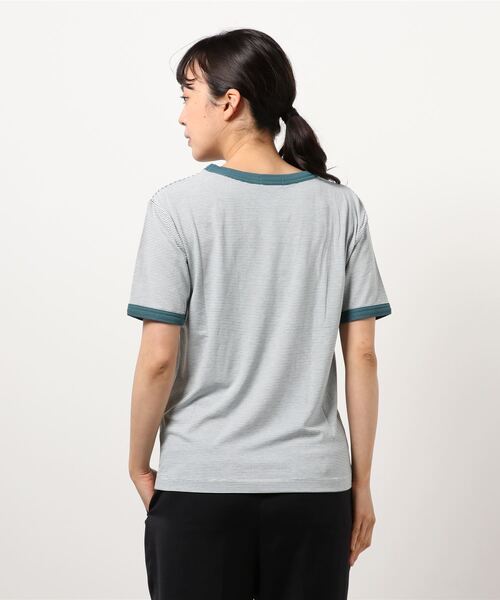 LOWRYS FARM（ローリーズファーム）の「ボーダーリンガーＴＳＳ　950357（Tシャツ/カットソー・レディース・イエロー/グリーン/ブラウン/ブラック・FREE）」の5枚目の写真