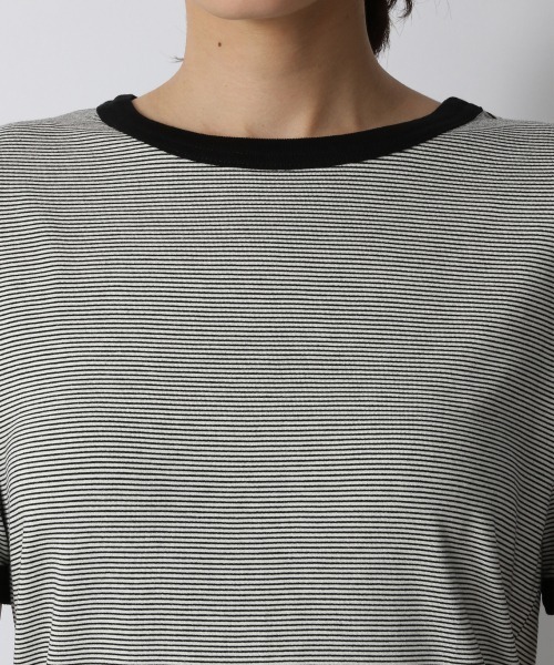 LOWRYS FARM（ローリーズファーム）の「ボーダーリンガーＴＳＳ　950357（Tシャツ/カットソー・レディース・イエロー/グリーン/ブラウン/ブラック・FREE）」の11枚目の写真