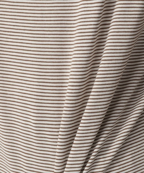 LOWRYS FARM（ローリーズファーム）の「ボーダーリンガーＴＳＳ　950357（Tシャツ/カットソー・レディース・イエロー/グリーン/ブラウン/ブラック・FREE）」の16枚目の写真