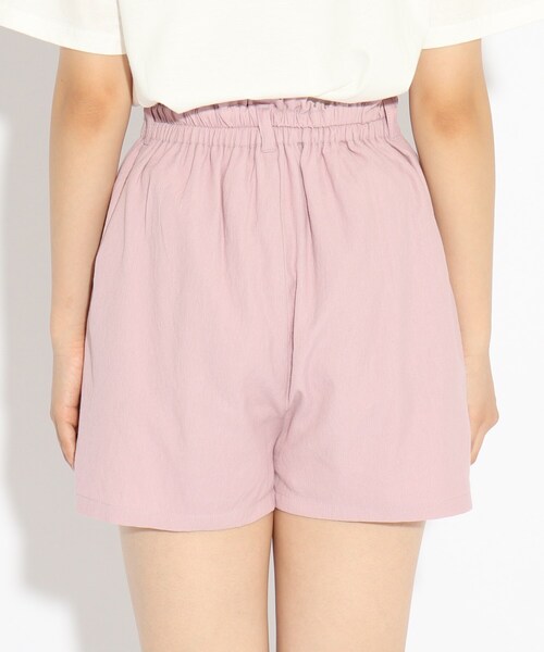 PINK-latte（ピンクラテ）の「◆★ニコラ掲載★麻風ショートパンツ（その他パンツ・キッズ・ライトベージュ/ライトパープル・02/15 /16）」の8枚目の写真