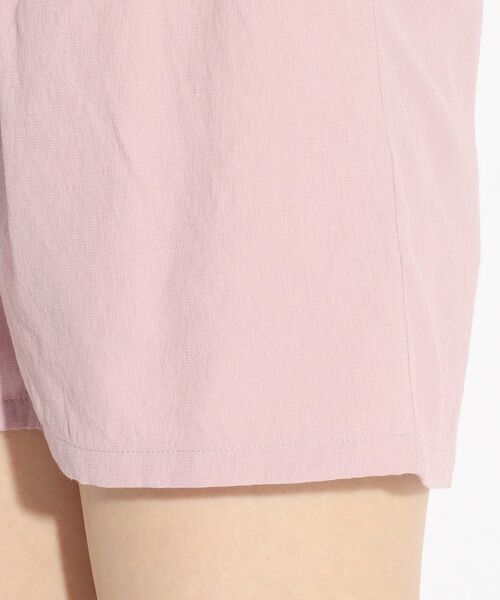 PINK-latte（ピンクラテ）の「◆★ニコラ掲載★麻風ショートパンツ（その他パンツ・キッズ・ライトベージュ/ライトパープル・02/15 /16）」の4枚目の写真