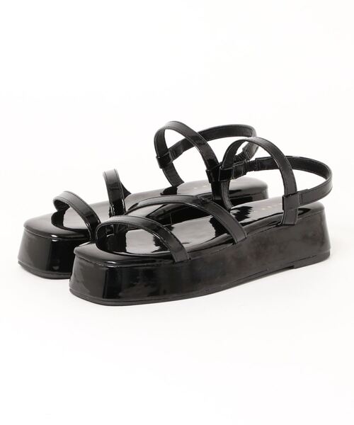 ems excite（エムズエキサイト）の「プラットフォームサンダル（サンダル・レディース・ブラック/ベージュ/アイボリー・MEDIUM/LARGE）」の14枚目の写真