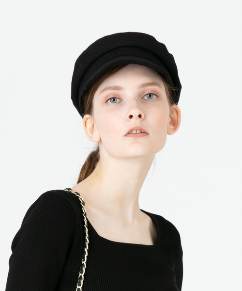 allureville（アルアバイル）の「ウールレーヨンキャスケット（キャスケット・レディース・ブラック/ブラウン・2）」の8枚目の写真