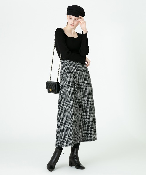 allureville（アルアバイル）の「ウールレーヨンキャスケット（キャスケット・レディース・ブラック/ブラウン・2）」の9枚目の写真