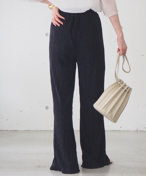 tiptop（ティップトップ）の「サテンミニプリーツセミフレアパンツ（その他パンツ・レディース・ブラック/イエロー/アイボリー/グレイッシュベージュ/モカ/ブルー/グリーン・FREE）」の13枚目の写真