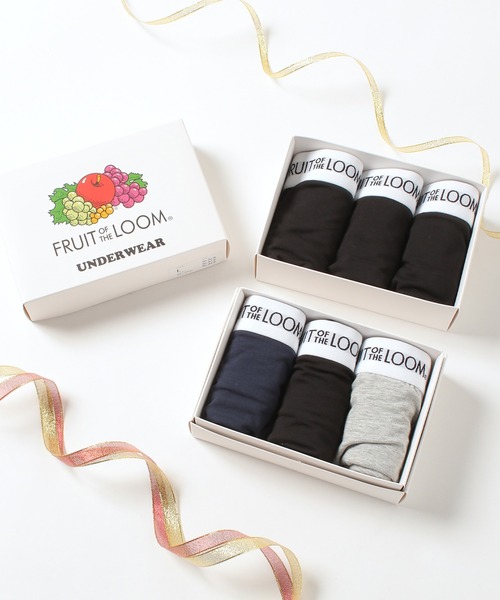 FRUIT OF THE LOOM（フルーツオブザルーム）の「【FRUIT OF THE LOOM】無地 3P ボクサーパンツ / フルーツオブザルーム リブロゴ アンダーウェア 3枚セット（ボクサーパンツ・メンズ・ブラック/ネイビー/イエロー/カーキ/レッド/グレー・LL/M/L）」の7枚目の写真