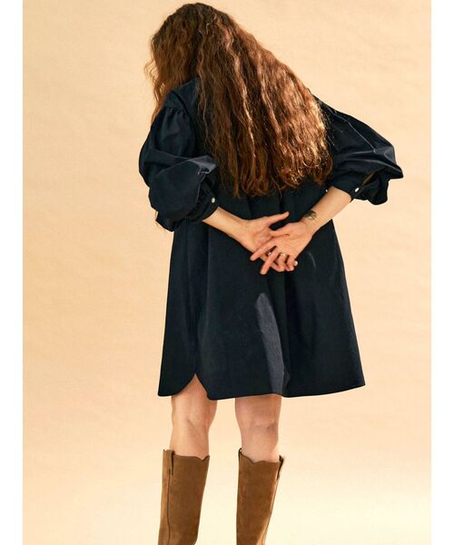 Ungrid(アングリッド)の「スキッパーボリュームワンピース(ワンピース・レディース・オフホワイト/ベージュ/ブラック・FREE)」の8枚目の写真