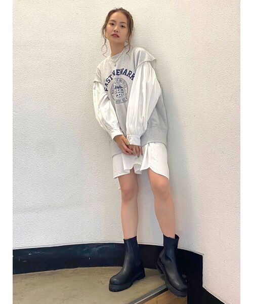 Ungrid(アングリッド)の「スキッパーボリュームワンピース(ワンピース・レディース・オフホワイト/ベージュ/ブラック・FREE)」の19枚目の写真